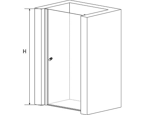 Душевая дверь RGW Dolphin TN-03B 90 54930309-14 профиль Черный стекло прозрачное