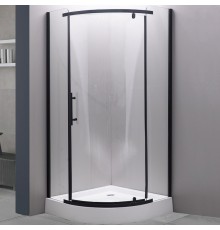 Душевой уголок Esbano ESD-7025B 100x100 профиль Черный матовый стекло прозрачное