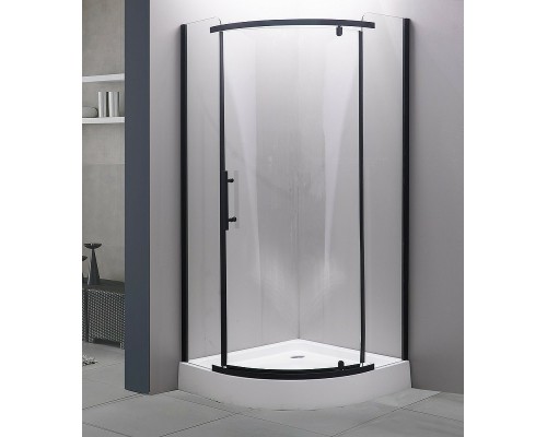 Душевой уголок Esbano ESD-7025B 100x100 профиль Черный матовый стекло прозрачное