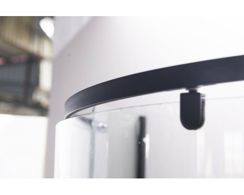 Душевой уголок Esbano ESD-7025B 100x100 профиль Черный матовый стекло прозрачное