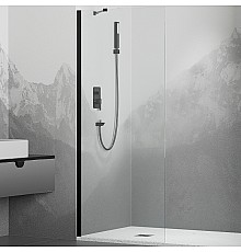 Душевая перегородка RGW Walk In WA-102B 90 351010209-14 профиль Черный стекло прозрачное