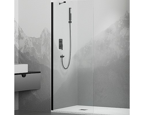 Душевая перегородка RGW Walk In WA-102B 90 351010209-14 профиль Черный стекло прозрачное