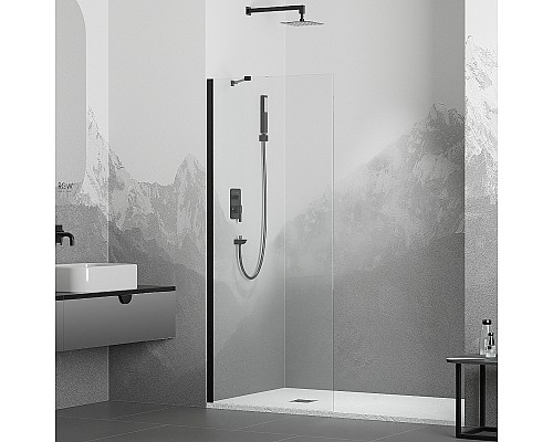 Душевая перегородка RGW Walk In WA-102B 90 351010209-14 профиль Черный стекло прозрачное