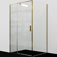Душевой уголок WasserKRAFT Aisch 100x80 55P17 профиль Матовое золото стекло прозрачное