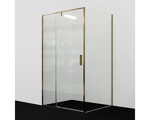 Душевой уголок WasserKRAFT Aisch 100x80 55P17 профиль Матовое золото стекло прозрачное