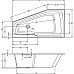 Акриловая ванна Riho Rething Space Fall 170х90 R B113006005 без гидромассажа