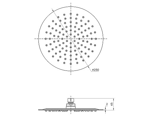 Верхний душ Lemark LM9481BL Черный