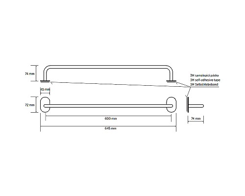 Полотенцедержатель Bemeta Easy 163104240 Черный матовый