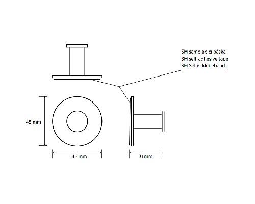 Крючок Bemeta Easy 163106361 Нержавеющая сталь полированная