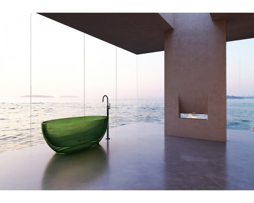 Ванна из полиэфирной смолы Abber Kristall 170х75 AT9703Emerald Зеленая без гидромассажа