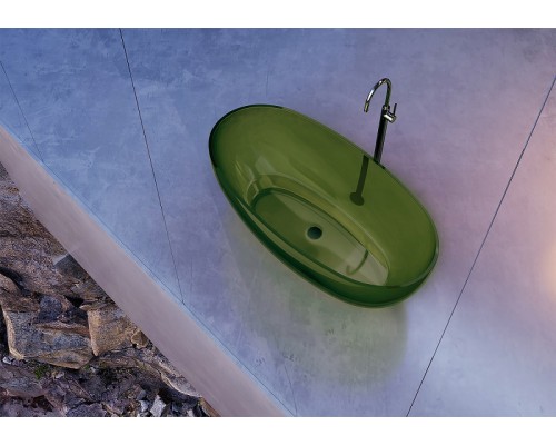 Ванна из полиэфирной смолы Abber Kristall 170х75 AT9703Emerald Зеленая без гидромассажа