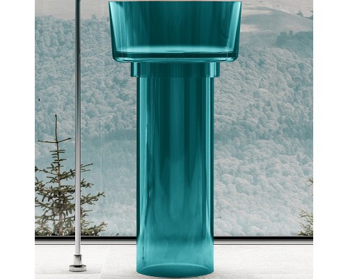 Раковина Abber Kristall 45 AT2702Aquamarin-H Бирюзовая