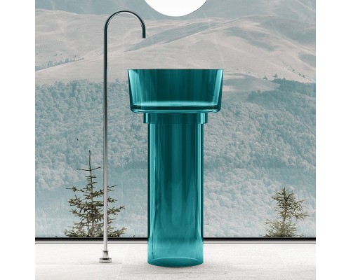 Раковина Abber Kristall 45 AT2702Aquamarin-H Бирюзовая