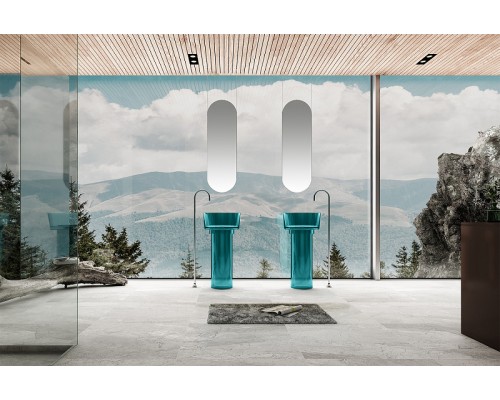 Раковина Abber Kristall 45 AT2702Aquamarin-H Бирюзовая