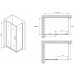 Душевой уголок Abber Schwarzer Diamant 150x60 профиль Черный стекло прозрачное