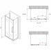 Душевой уголок Abber Schwarzer Diamant 150x60 профиль Хром стекло прозрачное