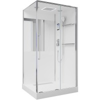 Душевая кабина Black&White Galaxy G8898 115х90 889800 с паром без гидромассажа