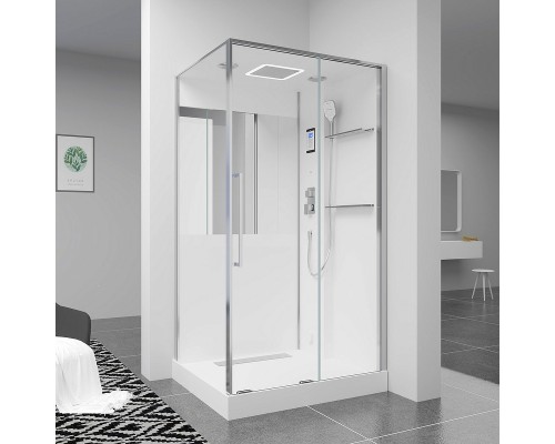 Душевая кабина Black&White Galaxy G8898 115х90 889800 с паром без гидромассажа