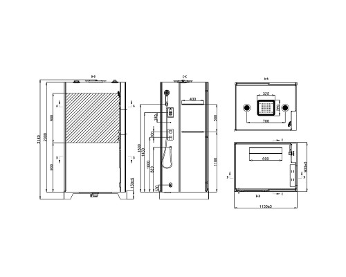 Душевая кабина Black&White Galaxy G8898 115х90 889800 с паром без гидромассажа