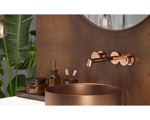 Смеситель для раковины Teska Arte E5509 Розовое золото