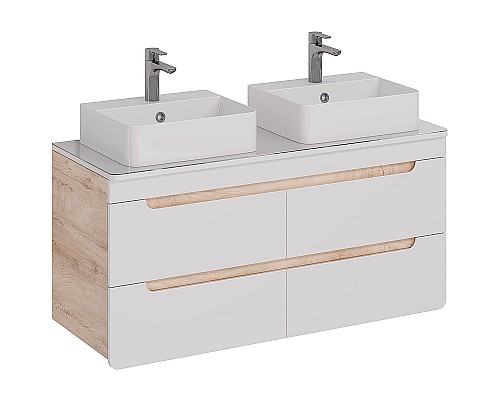 Столешница под раковину Lemark Olivia 125 LM08OL125S Белый глянец