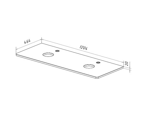 Столешница под раковину Lemark Olivia 125 LM08OL125S Белый глянец