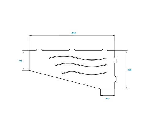 Металлическая полка RGW MT-01W 49279901-01 угловая Белая