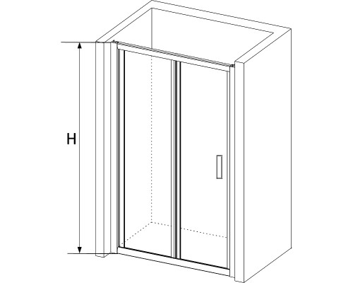 Душевая дверь RGW Passage PA-21 90 06082109-11 профиль Хром стекло прозрачное
