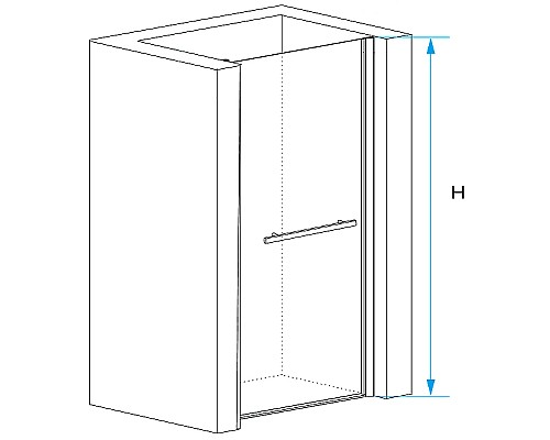 Душевая дверь RGW Passage PA-103B 80 020810308-14 профиль Черный стекло прозрачное