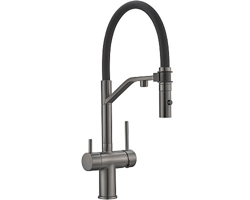 Смеситель для кухни Milacio Ultra MCU.557.GM Вороненая сталь