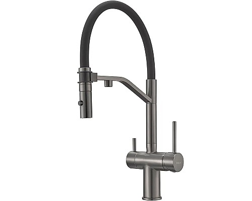 Смеситель для кухни Milacio Ultra MCU.557.GM Вороненая сталь