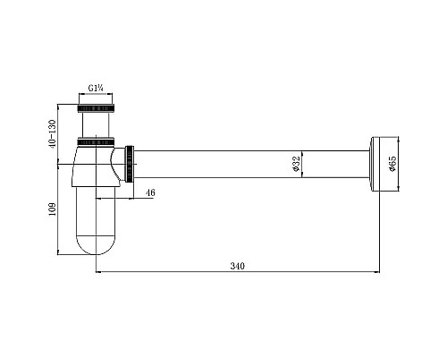 Сифон для раковины Aquatek AQ6011CR Хром