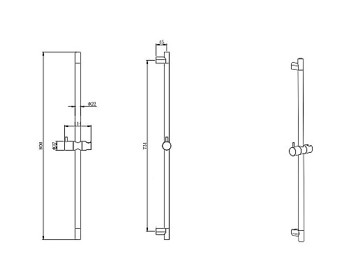 Душевая штанга Aquatek AQ2000CR Хром