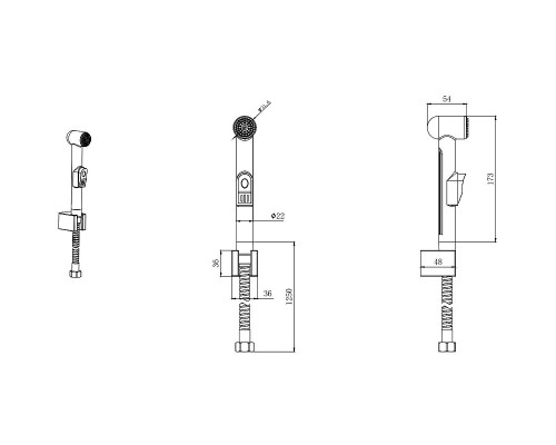 Гигиенический душ Aquatek AQ2050MB Черный матовый