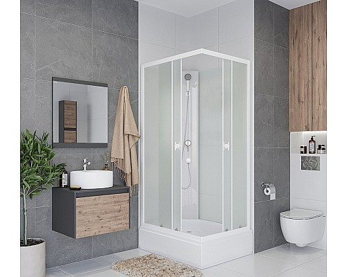 Душевая кабина Niagara Promo 100x80 P100/80/26Q/MT/BK без гидромассажа