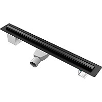 Душевой лоток Paini Slim Line 800 CH800SLC с Черной матовой решеткой / под плитку