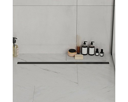 Душевой лоток Paini Slim Line 800 CH800SLC с Черной матовой решеткой / под плитку