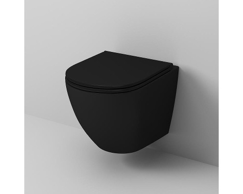 Унитаз Grossman Tornado GR-4455BMSQ подвесной Черный матовый с сиденьем Микролифт