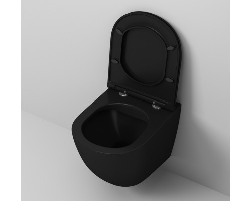 Унитаз Grossman Tornado GR-4455BMSQ подвесной Черный матовый с сиденьем Микролифт