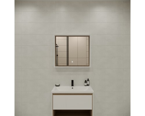 Зеркало Cersanit Louna 80 SP-LU-LOU80-Os с подсветкой Белое с сенсорным выключателем