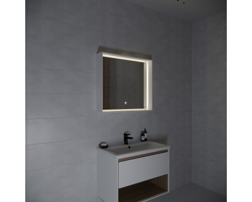 Зеркало Cersanit Louna 80 SP-LU-LOU80-Os с подсветкой Белое с сенсорным выключателем
