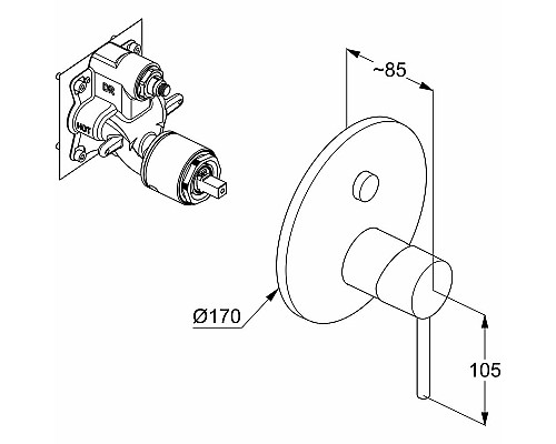 Смеситель для душа Kludi Bozz 386595376 Белый матовый