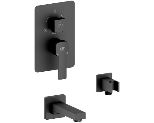 Смеситель для ванны GPD Pedra Colored MCA160-S Черный матовый