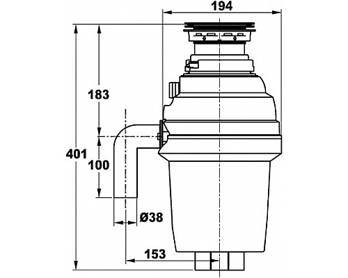 Измельчитель пищевых отходов ZorG ZR-75 D BRONZE Бронза