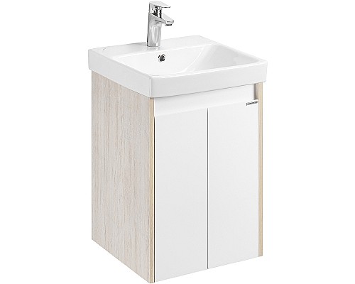 Тумба под раковину Aquaton Сканди Doors 45 1A278701SDB20 Белый глянец Дуб верона Тумба под раковину Aquaton Сканди Doors 45 1A278701SDB20 Белый глянец Дуб верона
