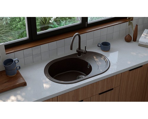 Смеситель для кухни Ulgran Classic U-021-344 Ультра-черный
