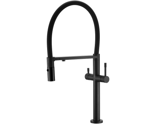 Смеситель для кухни Boheme Uno 115-B Черный матовый