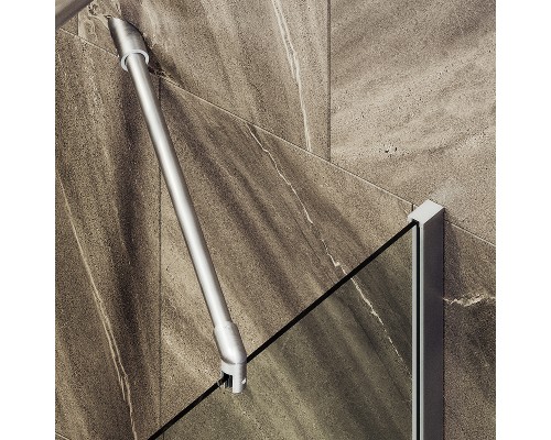 Шторка на ванну Maybah Glass MGV-248-5ш 300x1400 в широком профиле Хром матовый стекло прозрачное