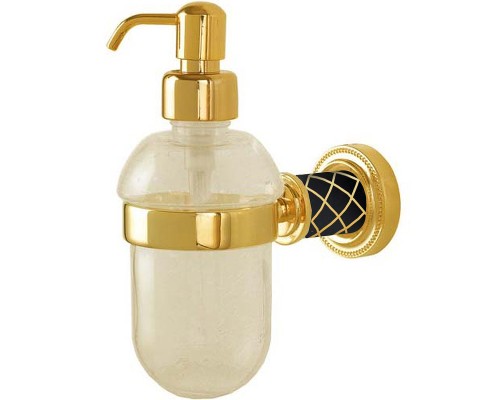 Дозатор для жидкого мыла Boheme Murano 10912-B-G Золото Черный