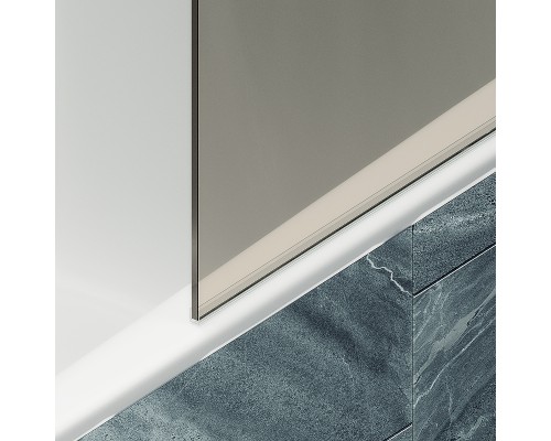 Шторка на ванну Maybah Glass MGV-68-3ш 600x1400 в широком профиле Золото стекло бронзовое